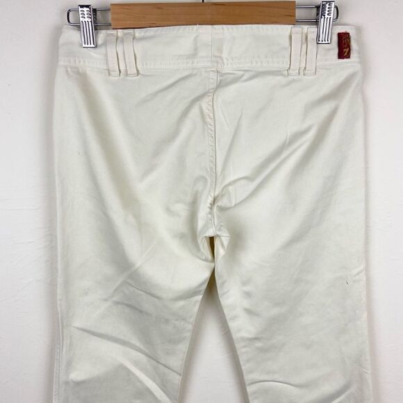 7 For All Mankind High-Rise Dojo Wide Leg Pant - Ivory - Picture 6 of 8